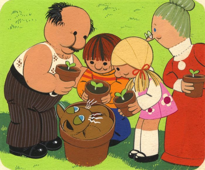 1987 Gouache - Illustration from "Playhour" Comic