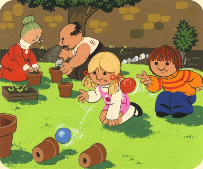 1987 Gouache - Illustration from "Playhour" Comic