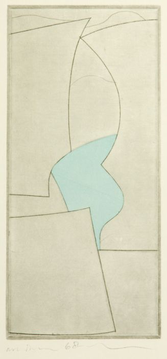 Ben Nicholson - Early 20th Century Giclee, 1968, Still Life with Blue
