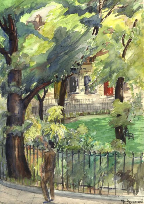 Violet Hilda Drummond - Early 20th Century Watercolour, Dorset Square, London