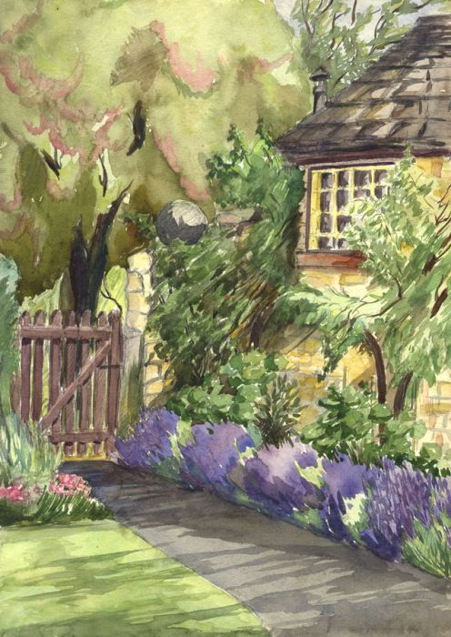 Violet Hilda Drummond - Early 20th Century Watercolour, Cottage, Yorkshire