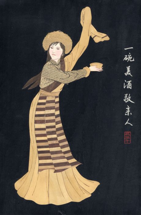 Oriental Contemporary Mixed Media - Woman Dancing