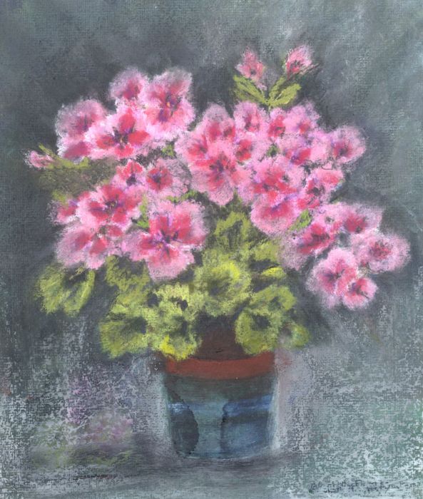 Elizabeth Painter - Contemporary Pastel, Geranium