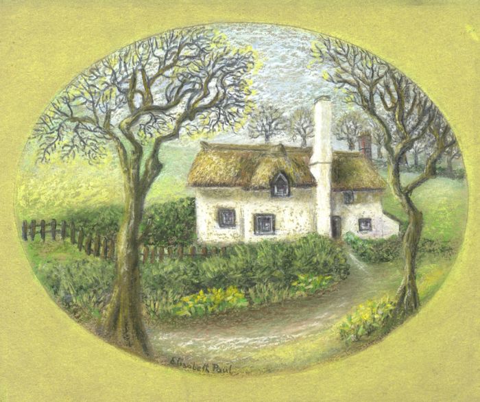 Elizabeth Painter - Contemporary Pastel, Thatched Cottage
