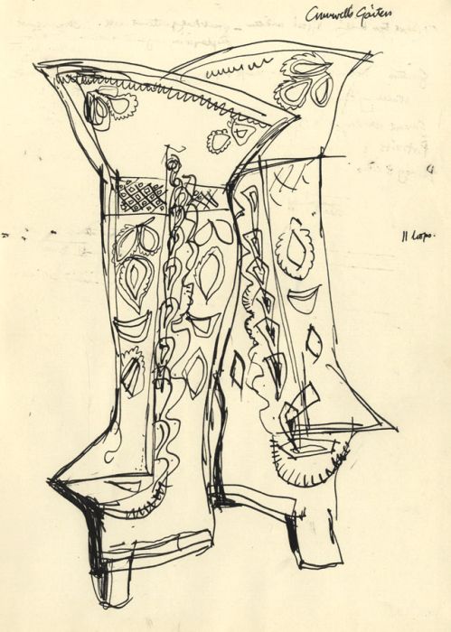 Paul Sharp - Mid 20th Century Pen and Ink Drawing, Cromwell's Gaiters