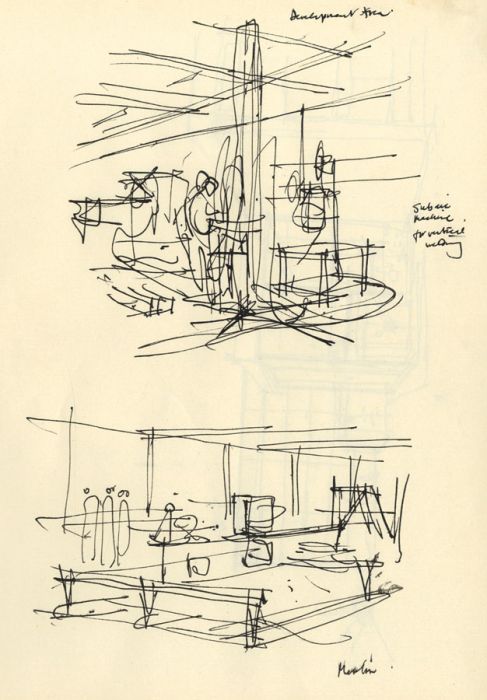 Paul Sharp - Mid 20th Century Pen and Ink Drawing, Buildings