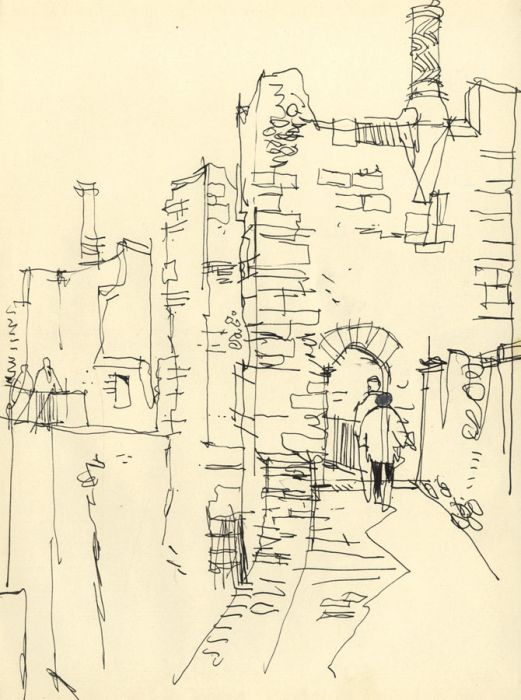 Paul Sharp - Mid 20th Century Pen and Ink Drawing, Framlingham Castle, Suffolk