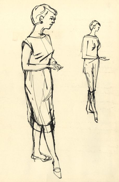 Paul Sharp - Mid 20th Century Pen and Ink Drawing, Female Figure