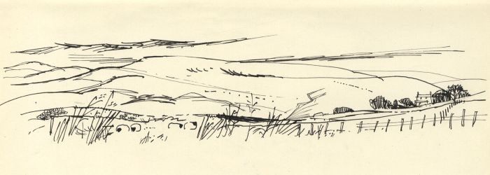 Paul Sharp - Mid 20th Century Pen and Ink Drawing, Landscape