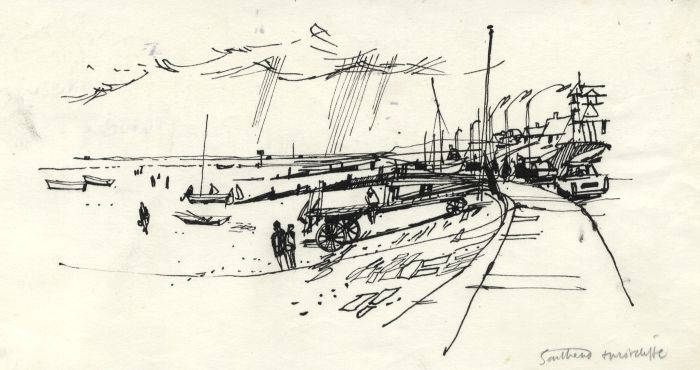 Paul Sharp - 1964 Pen and Ink Drawing, Westcliff-on-Sea