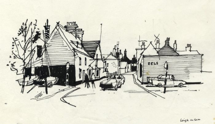 Paul Sharp - 1964 Pen and Ink Drawing, Leigh on Sea