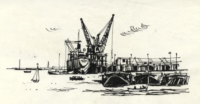 Paul Sharp - 1964 Pen and Ink Drawing, Eirth