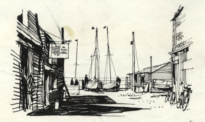 Paul Sharp - 1964 Pen and Ink Drawing, Whitstable