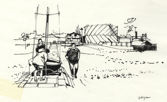 Paul Sharp - 1964 Pen and Ink Drawing, Gillingham