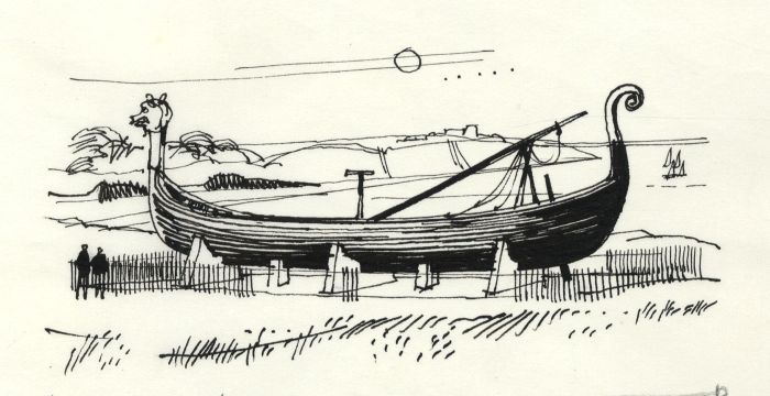 Paul Sharp - 1964 Pen and Ink Drawing, Pegwell Bay