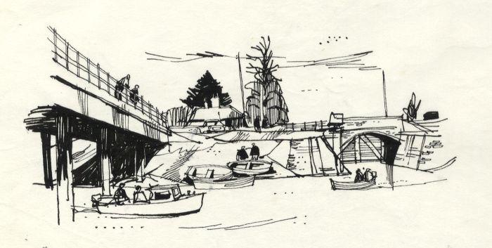 Paul Sharp - 1964 Pen and Ink Drawing, Iden Lock