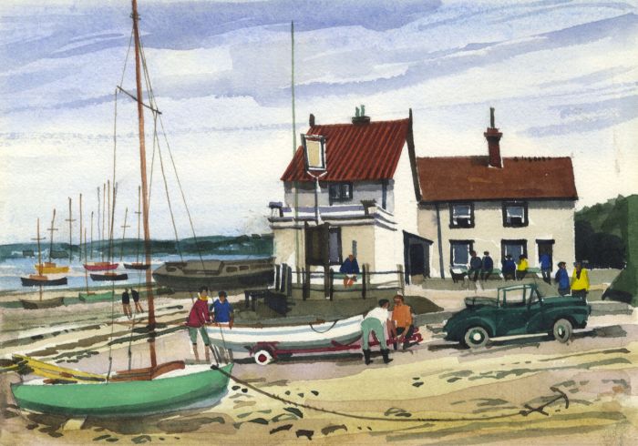 Paul Sharp - 1963 Watercolour, Painting of Cover Sailing Tours Essex and Suffolk