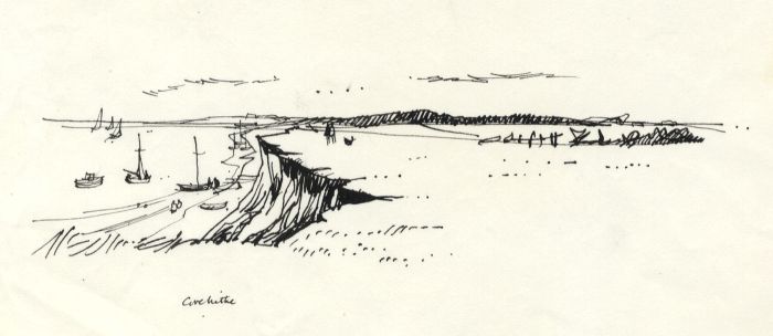 Paul Sharp - 1963 Pen and Ink Drawing, The Coast at Covehithe