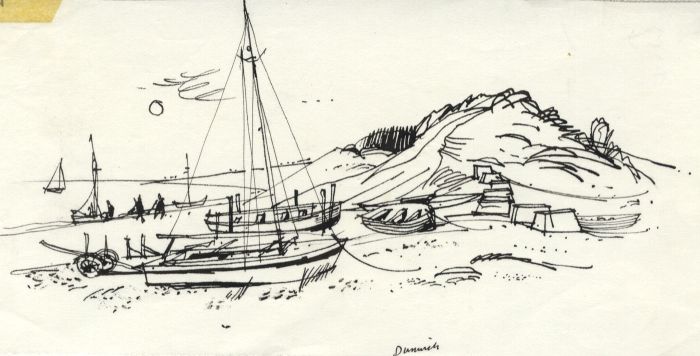 Paul Sharp - 1963 Pen and Ink Drawing, Dunwich