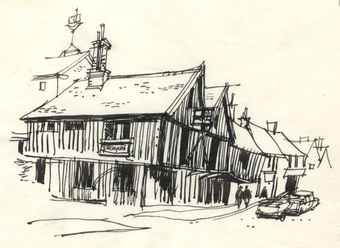 Paul Sharp - 1963 Pen and Ink Drawing, The Old Siege House