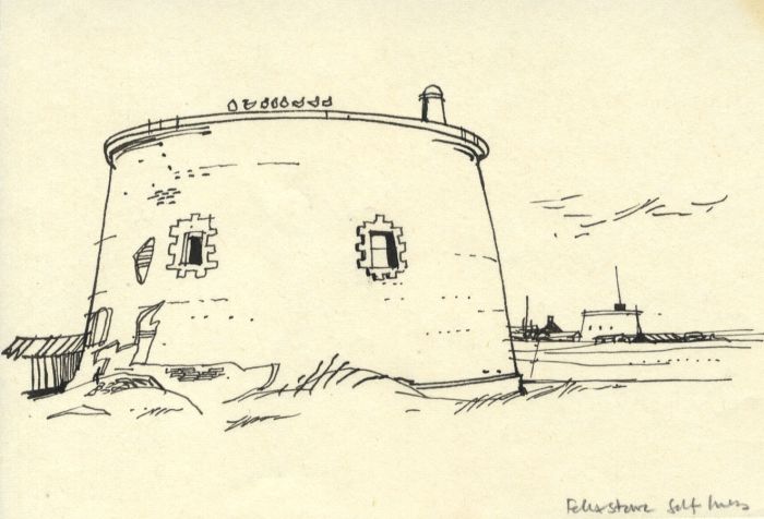Paul Sharp - 1963 Pen and Ink Drawing, Felixstowe
