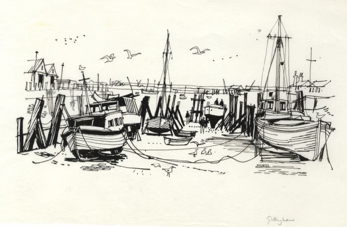Paul Sharp - 1963 Pen and Ink Drawing, Gillingham