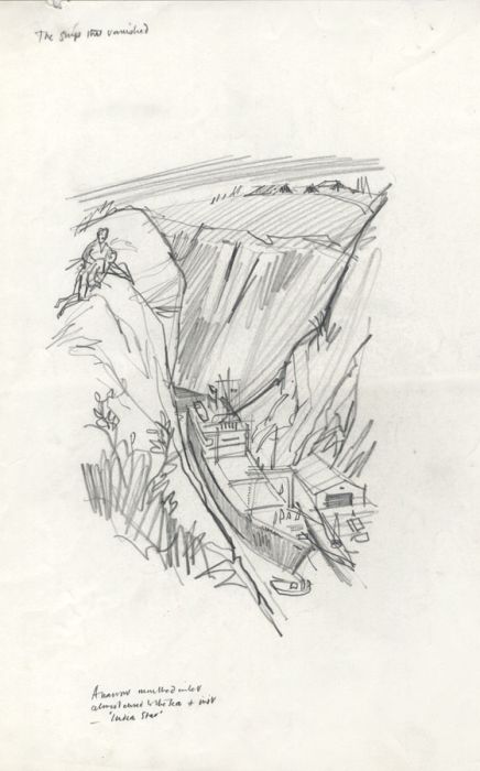 Paul Sharp - Mid 20th Century Graphite Drawing, India Star