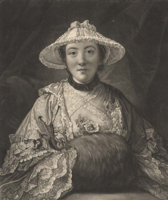 James McArdell - 1750 Mezzotint, Lady Anne Fencoulet after Reynolds.