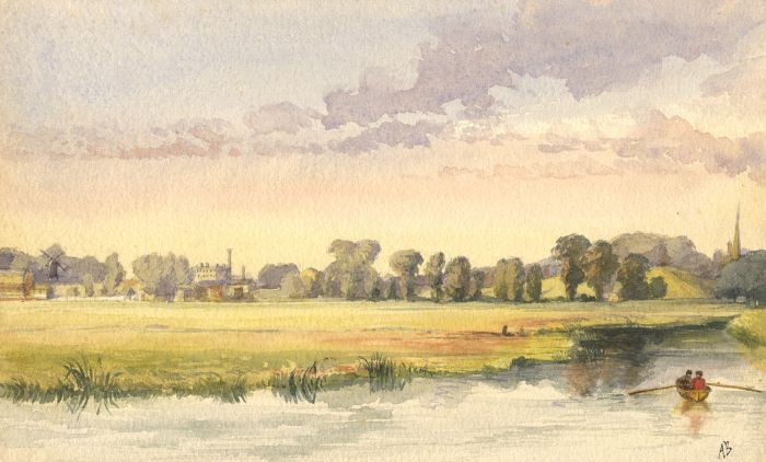 Alice M.A. Baumgartner - 19th Century Watercolour, Riverside View