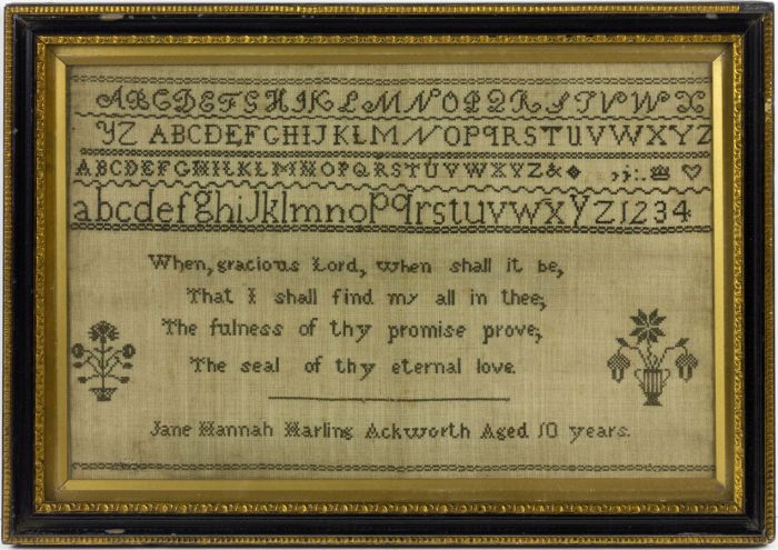 Jane Hannah Harling - 1819 Embroidery, Sampler