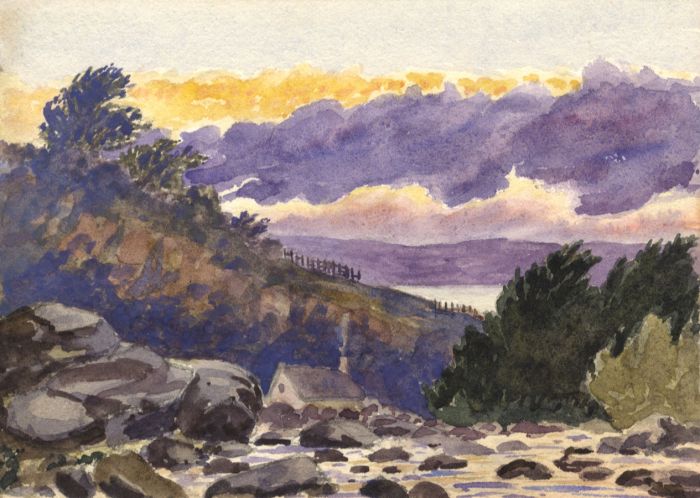 C.M. Forster - 1882 Watercolour, Llanfairfechan, Wales