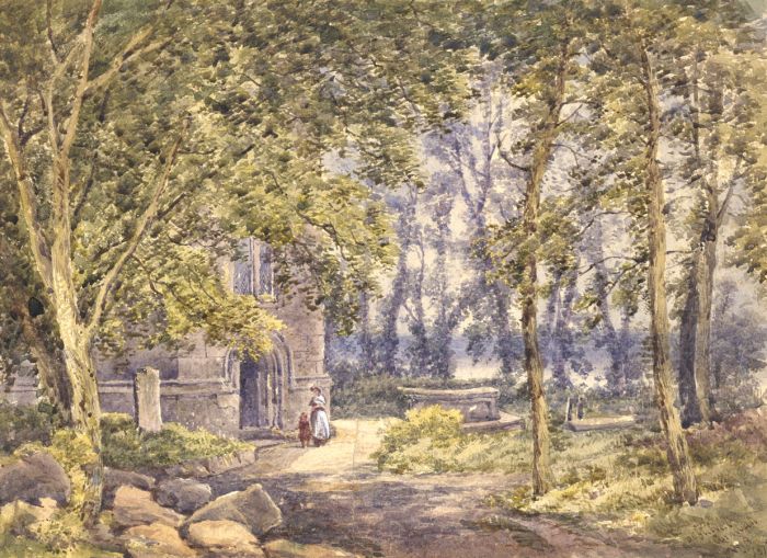 William James Boddy - 1872 Watercolour, At Gulval, Cornwall