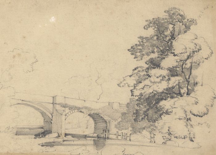 William James Boddy - 19th Century Graphite Drawing, Bridge