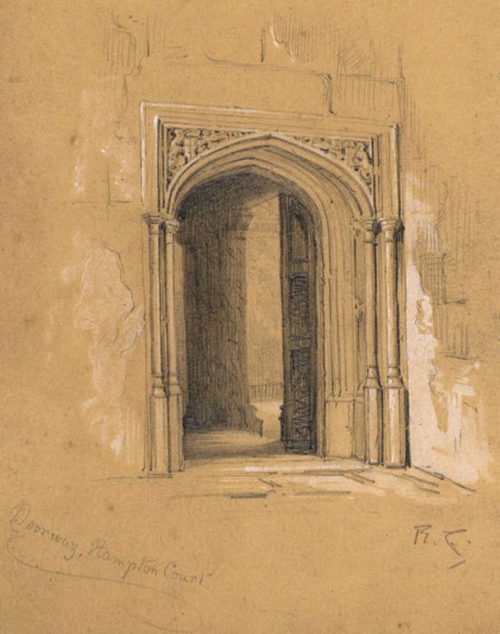 Robert Gibb RSA - Late 19th Century Graphite Drawing, Doorway, Hampton Court