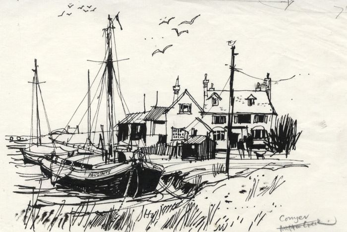 Paul Sharp - Mid 20th Century Pen and Ink Drawing, Conyer