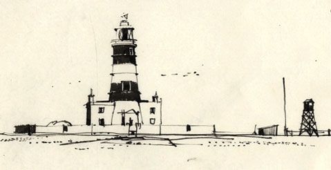Paul Sharp - Mid 20th Century Pen and Ink Drawing, Orford Ness