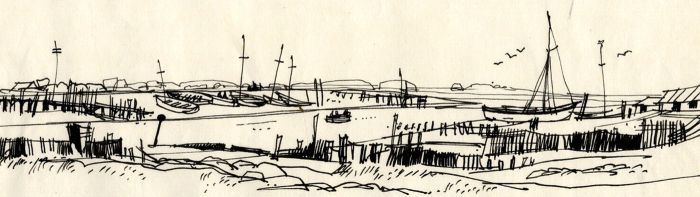 Paul Sharp - Mid 20th Century Pen and Ink Drawing, Southend