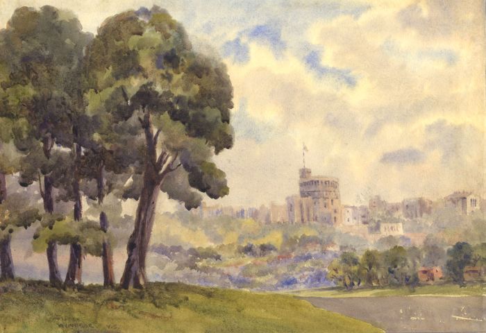 V. Stone - Early 20th Century Watercolour, Castle View, Windsor