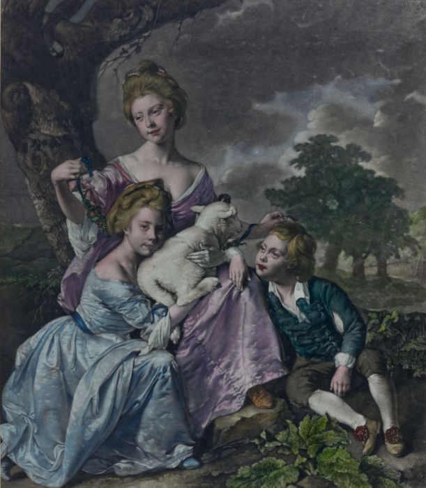 Valentine Green - 1769 Mezzotint, The Wright Children