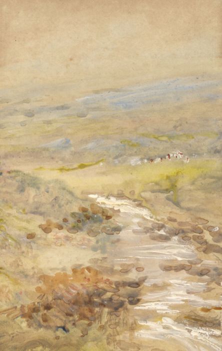 G.S. French - 19th Century Watercolour, Impressionistic Costal Scene