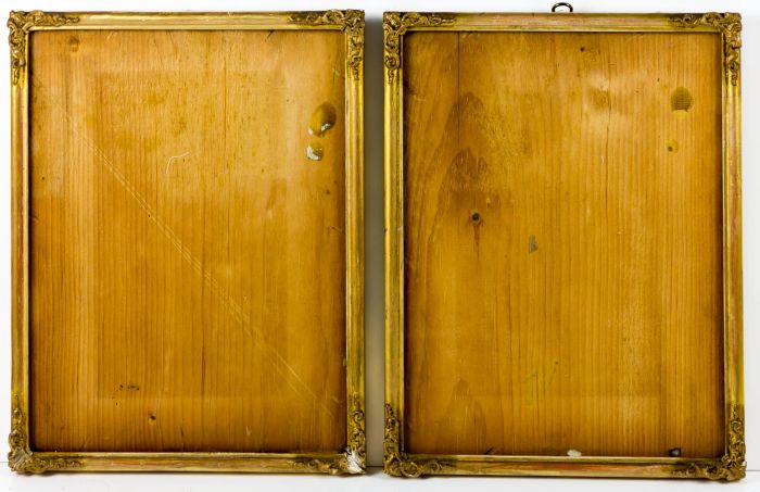 Pair 19th Century Picture Frame - Swept Gilt Frames