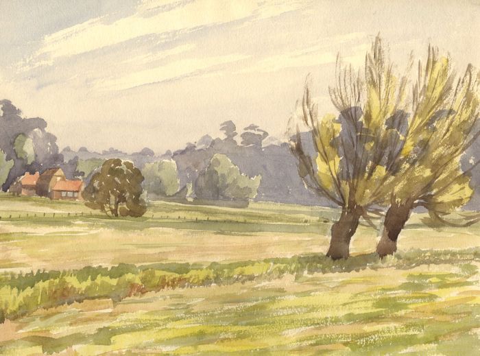 Jean M. Blair - 1957 Watercolour, Moor Park, Dorset