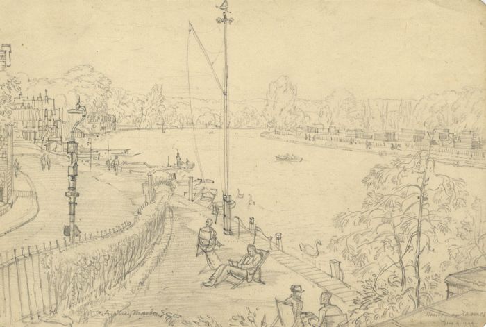 Sydney Maiden - 1944 Graphite Drawing, Henley-on-Thames, Oxfordshire