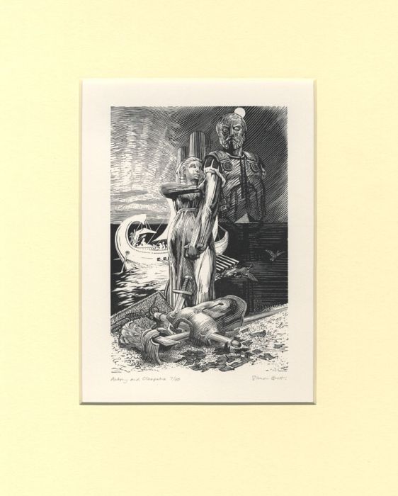 Simon Brett - Contemporary Wood Engraving, Antony and Cleopatra