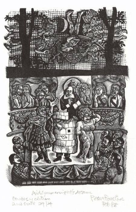 Peter Forster - 1988 Woodblock, Midsummer Night's Dream