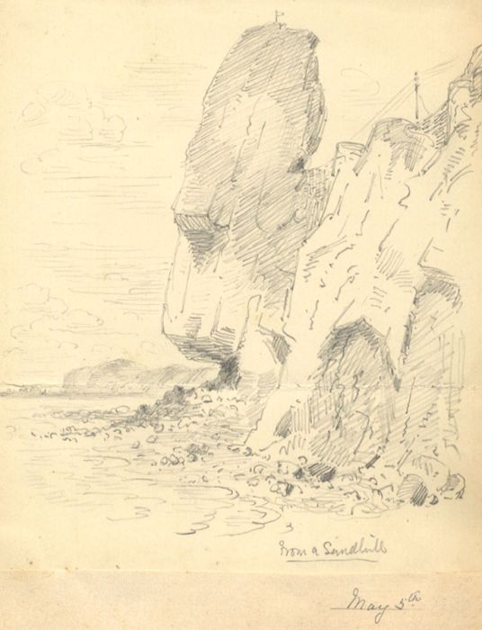 Late 19th Century Graphite Drawing - From a Sandhill