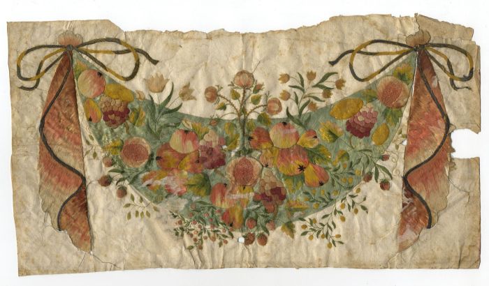 18th Century Silkwork Panel
