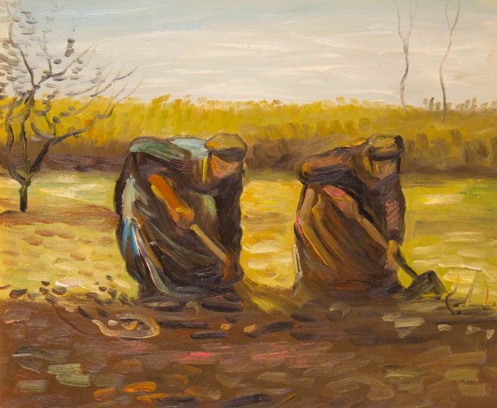 Original Contemporary Studio Oil Painting, After Van Gogh