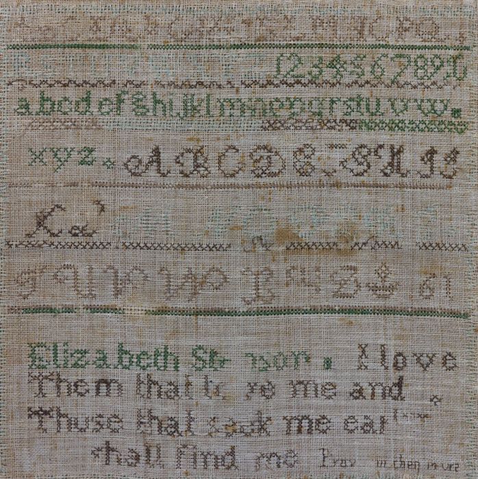 Embroidery Sampler Dated 1861