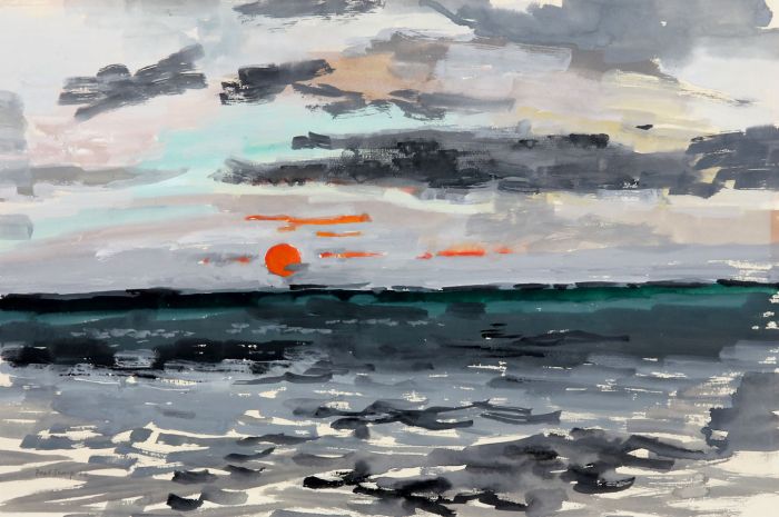 Paul Sharp - 1963 Gouache, Sunset